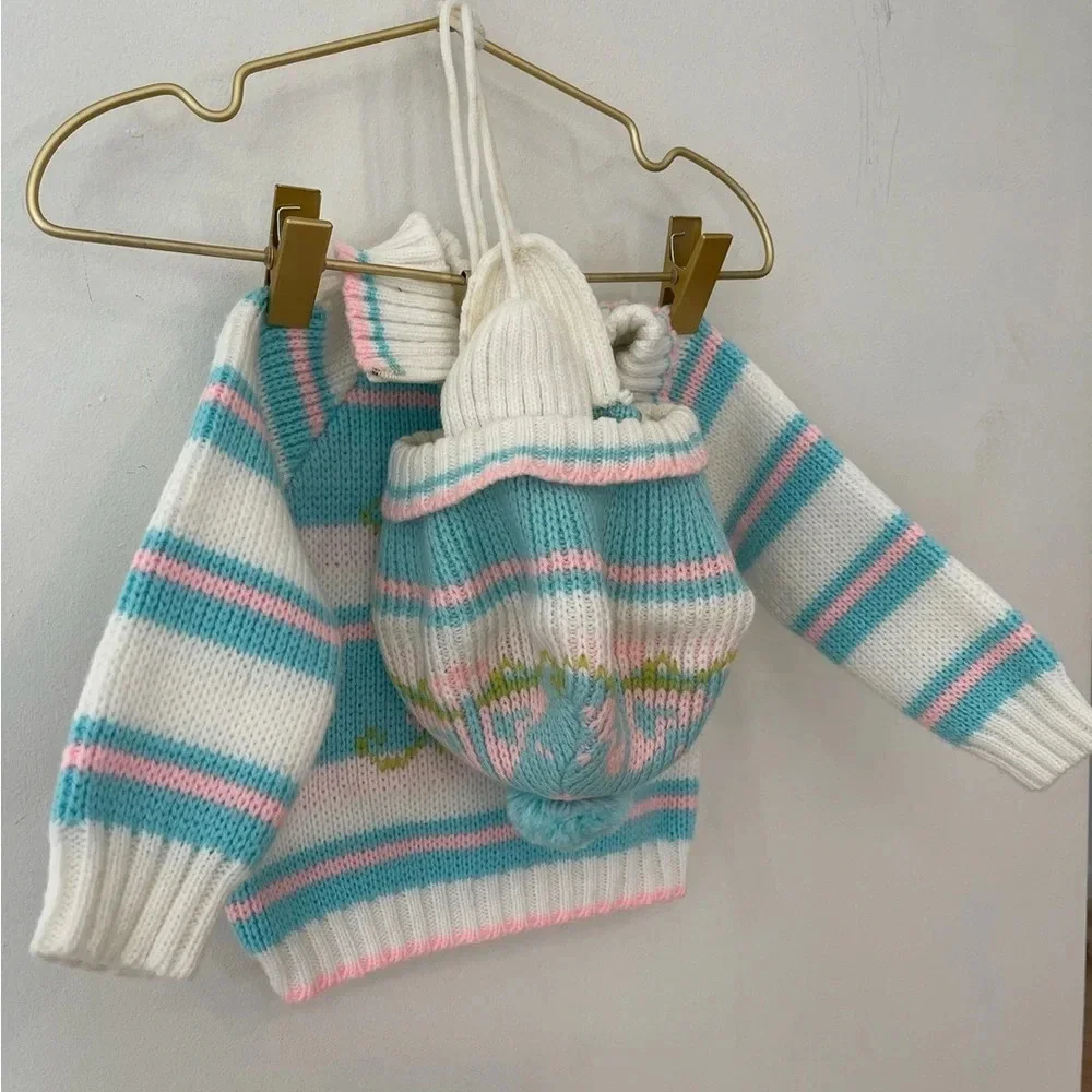 2-PIECE Baby Sweater Set with hat A Little Angel Original